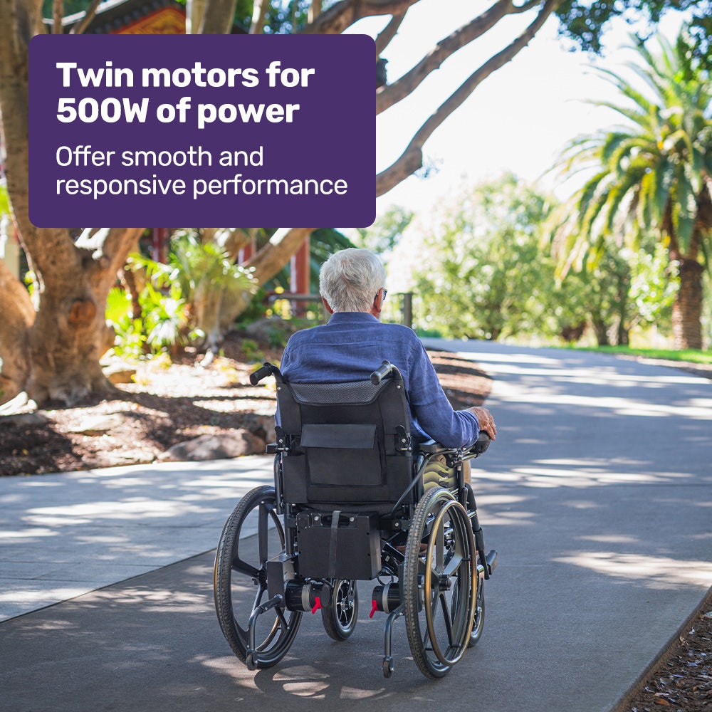 Electric Wheelchair Folding, Folding, Long Range, Lithium Battery, 24