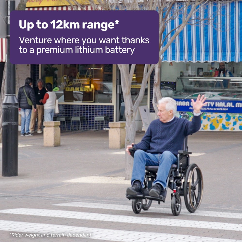 Electric Wheelchair Folding, Folding, Long Range, Lithium Battery, 24