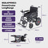 Electric Folding Wheelchair, Wide Bariatric Chair Seat, Comfortable for S-XL, Long Range, Lithium Battery, Black