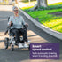 EQUIPMED Power Electric Wheelchair, Airline Approved Wheel Chair, Lightweight, Folding, Long Range, Lithium Batteries, Black & Silver