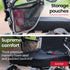 EQUIPMED Power Electric Wheelchair, Airline Approved Wheel Chair, Lightweight, Folding, Long Range, Lithium Batteries, Black & Silver