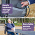 EQUIPMED Power Electric Wheelchair, Long Range, Airline Approved, Alloy, Remote Control, Lithium Battery, Black/Silver