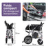 Power Electric Wheelchair, Airline Approved Wheelchair, Extra Lightweight, Long Range, Lithium Batteries, Silver