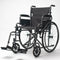 24 Inch Folding Bariatric Wheelchair, XL Wide Design, 136kg Capacity, Park Brakes, Retractable Armrests, Dark Grey Hammertone