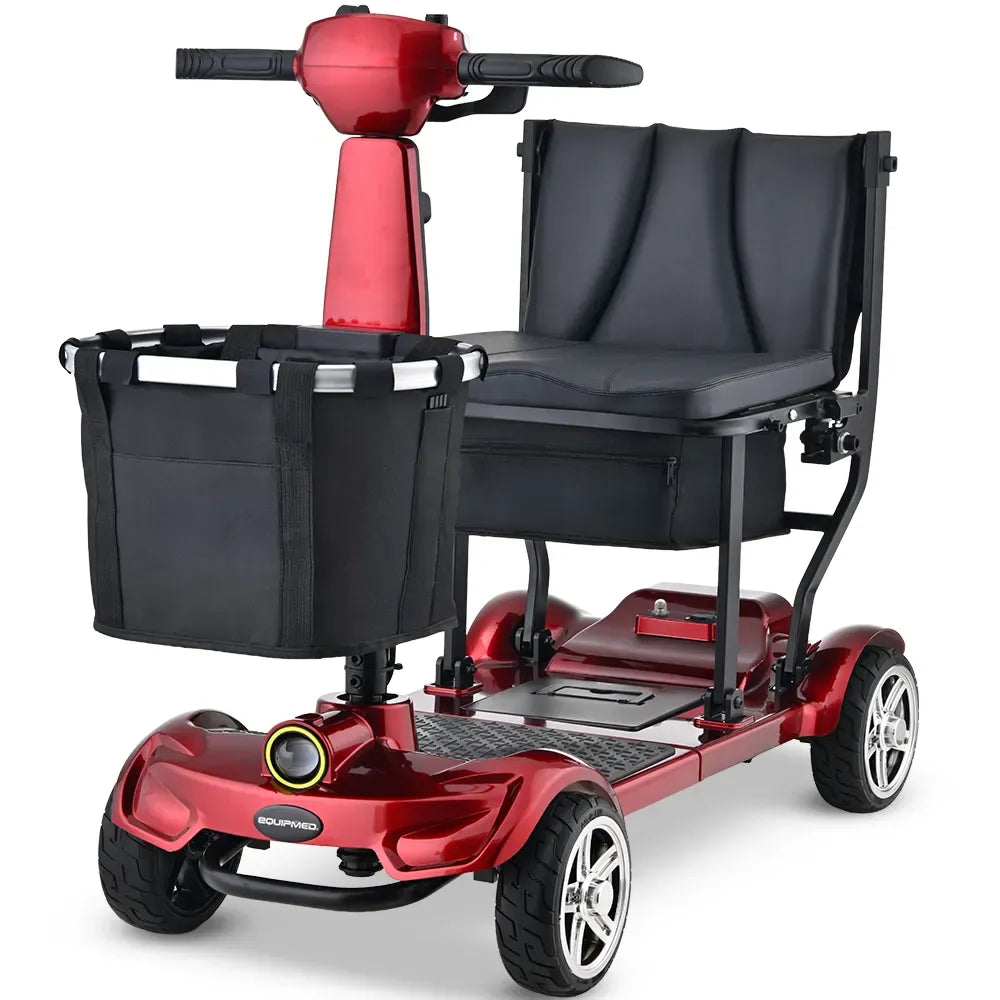 ComfortCruise Large Mobility Scooter, 15km/h Top Speed, Up to 45km Range, Strong Climbing, 120kg Capacity, Red
