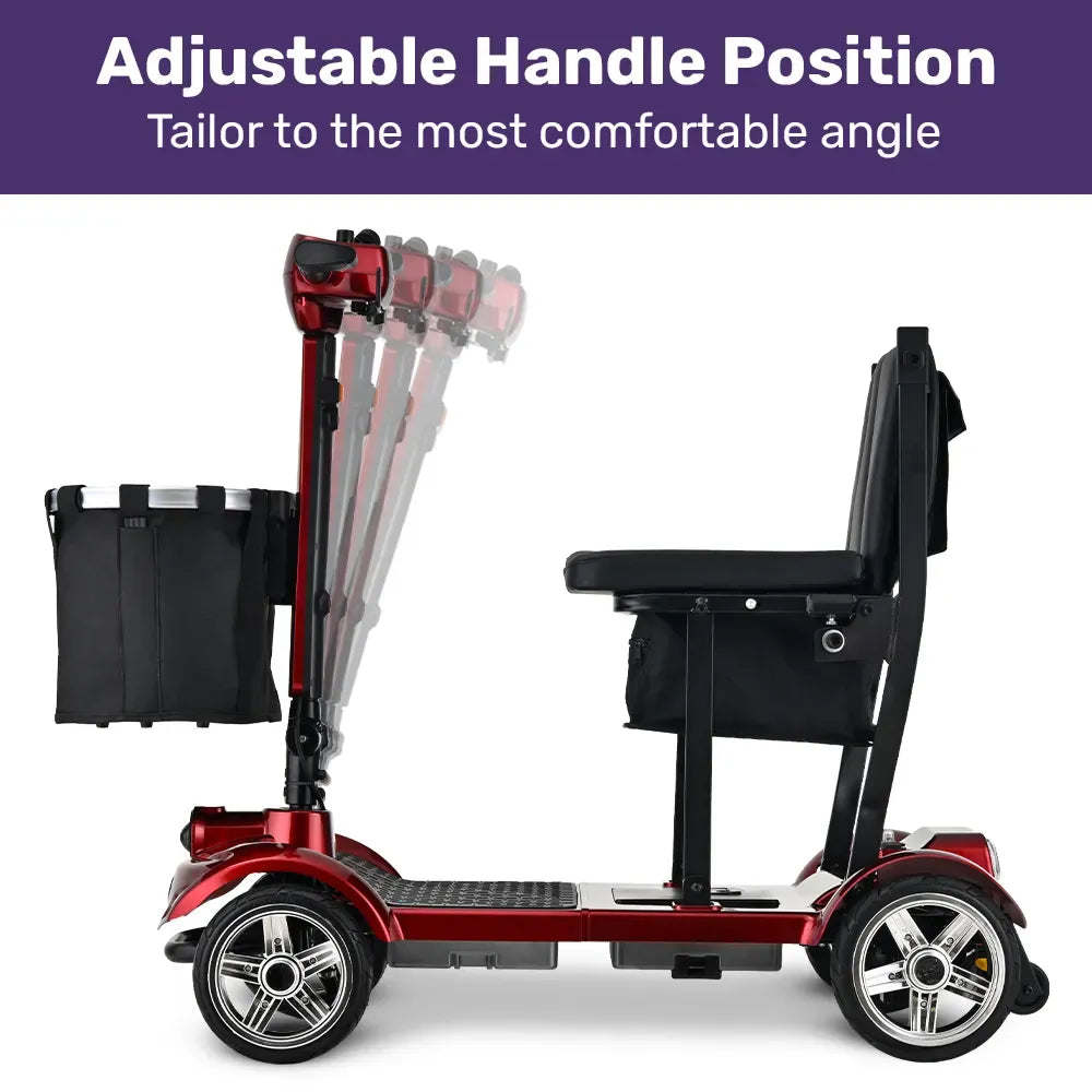 ComfortCruise Large Mobility Scooter, 15km/h Top Speed, Up to 45km Range, Strong Climbing, 120kg Capacity, Red