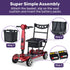 ComfortCruise Large Mobility Scooter, 15km/h Top Speed, Up to 45km Range, Strong Climbing, 120kg Capacity, Red