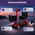 ComfortCruise Large Mobility Scooter, 15km/h Top Speed, Up to 45km Range, Strong Climbing, 120kg Capacity, Red