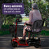 EQUIPMED FreeLite+ Mid-Sized Foldable Electric Mobility Scooter, Lithium Battery, Long Range and Easy Charging, Red