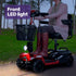 EQUIPMED FreeLite+ Mid-Sized Foldable Electric Mobility Scooter, Lithium Battery, Long Range and Easy Charging, Red