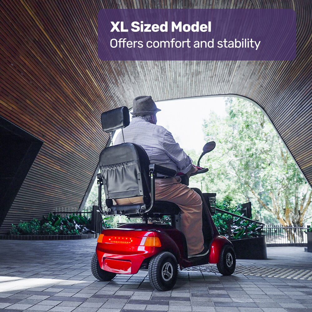 LeisureCruise Extra Large-Sized, High Power, 182kg Capacity Mobility Scooter  - Red