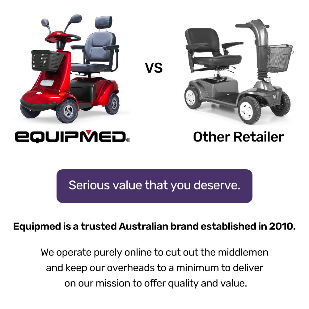 LeisureCruise Extra Large-Sized, High Power, 182kg Capacity Mobility Scooter  - Red