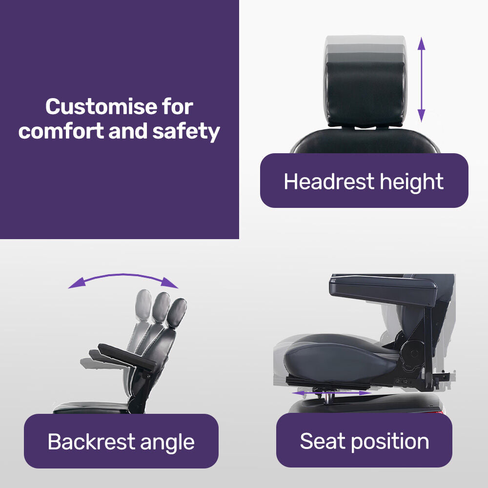 ProRider Ultra Large-sized, High Power, Strong Climber, Varied Terrain, 200kg Capacity Mobility Scooter - Red