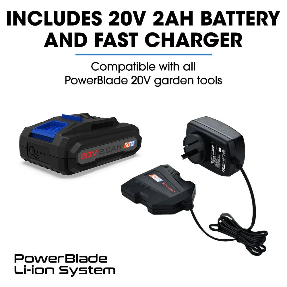 HH4 20V Cordless Electric Hedge Trimmer Kit, with Lithium Battery and Fast Charger