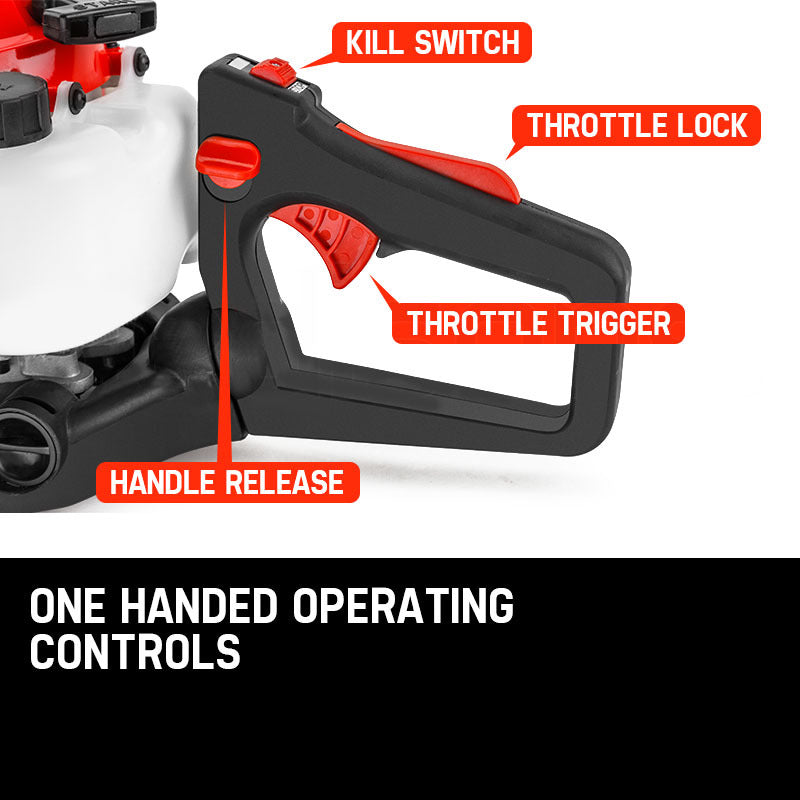 26CC Petrol Hedge Trimmer - 2-Stroke Clipper Saw Precision 24 Blade