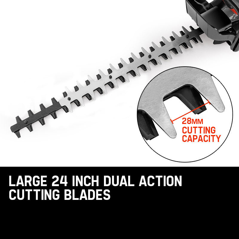 26CC Petrol Hedge Trimmer - 2-Stroke Clipper Saw Precision 24 Blade