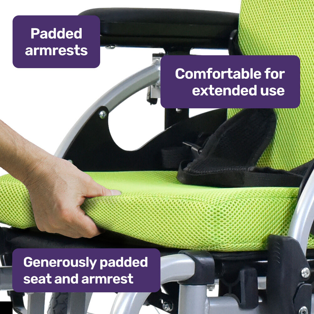 Kids Premium Paediatric Wheelchair, Lightweight Aluminium, 22