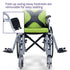 Kids Premium Paediatric Wheelchair, Lightweight Aluminium, 22" Wheels, 75kg Rated, Green