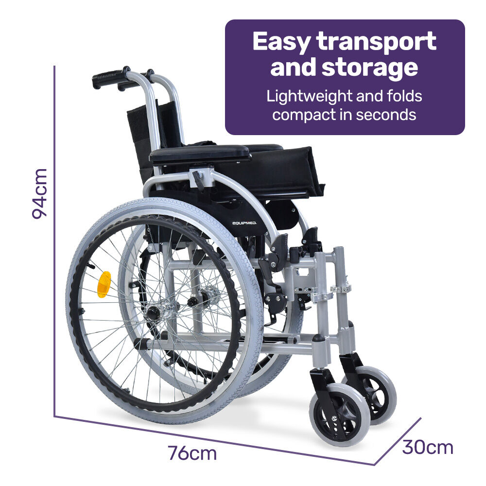 Kids Premium Paediatric Wheelchair, Lightweight Aluminium, 22
