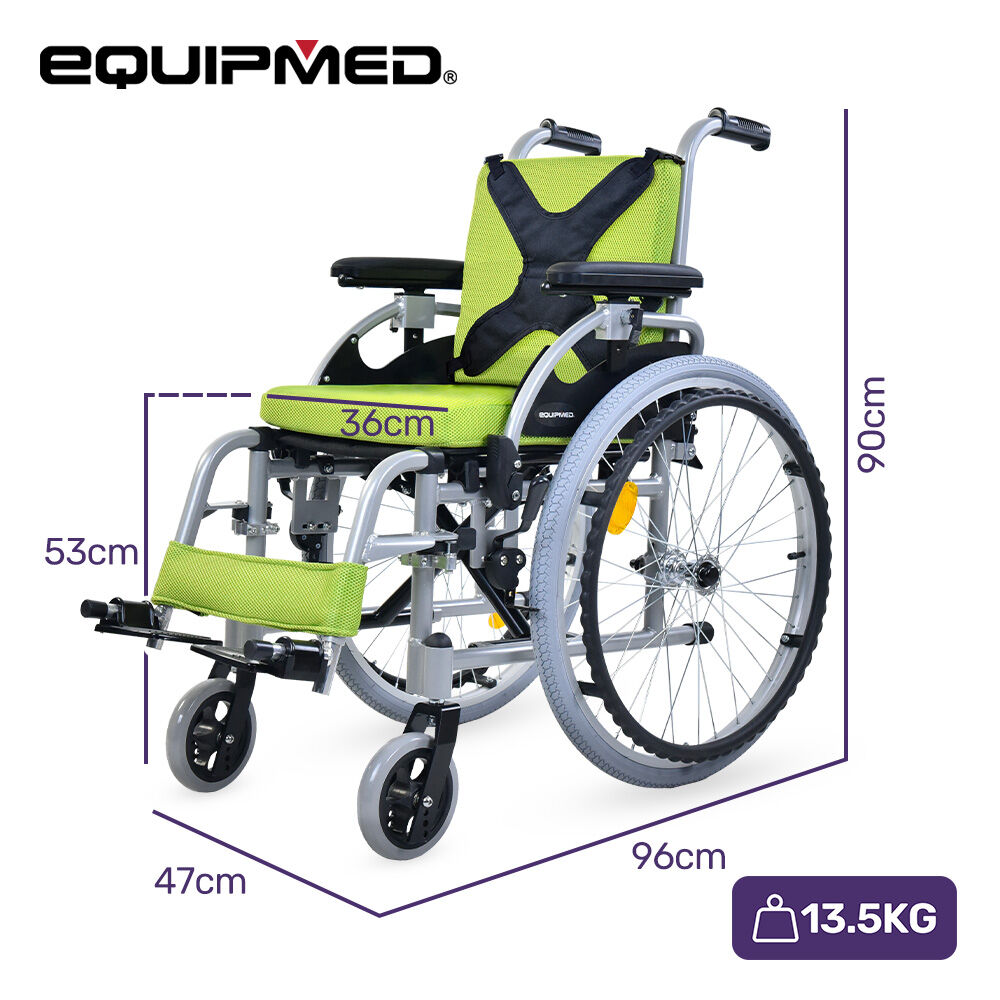 Kids Premium Paediatric Wheelchair, Lightweight Aluminium, 22