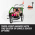 Kids Bike Trailer Bicycle Pram Stroller Children Jogger Green