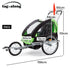 Kids Bike Trailer Bicycle Pram Stroller Children Jogger Green