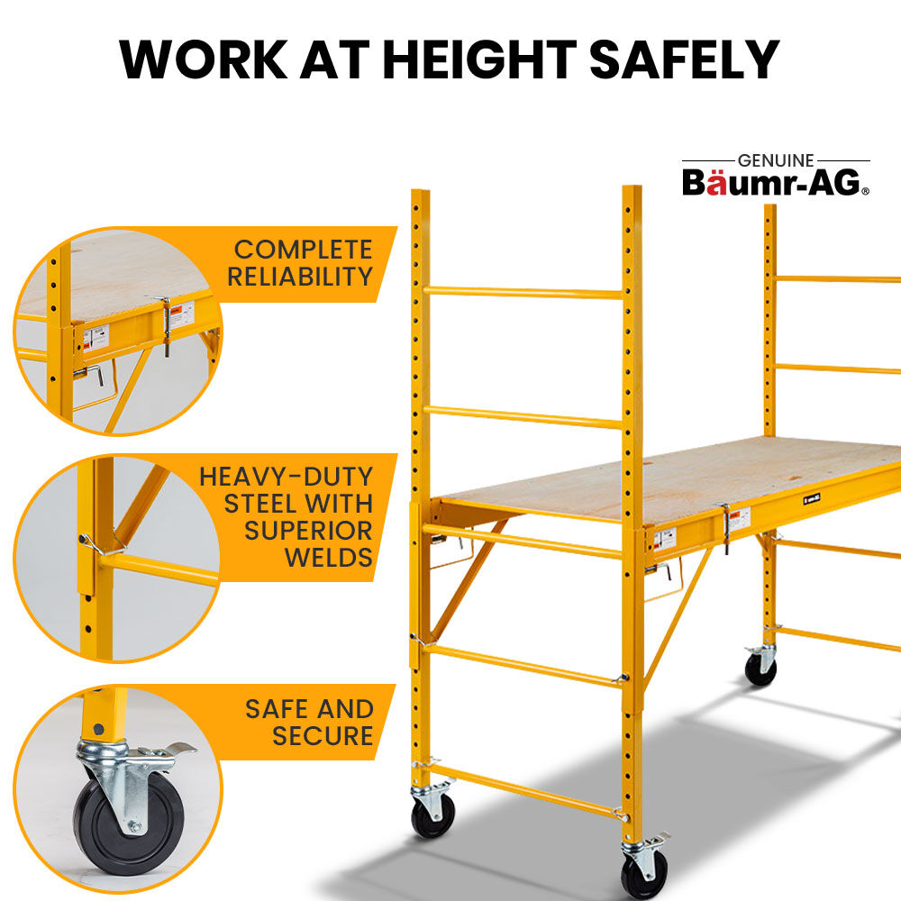 450kg Mobile Scaffold High Work Platform Scaffolding Portable