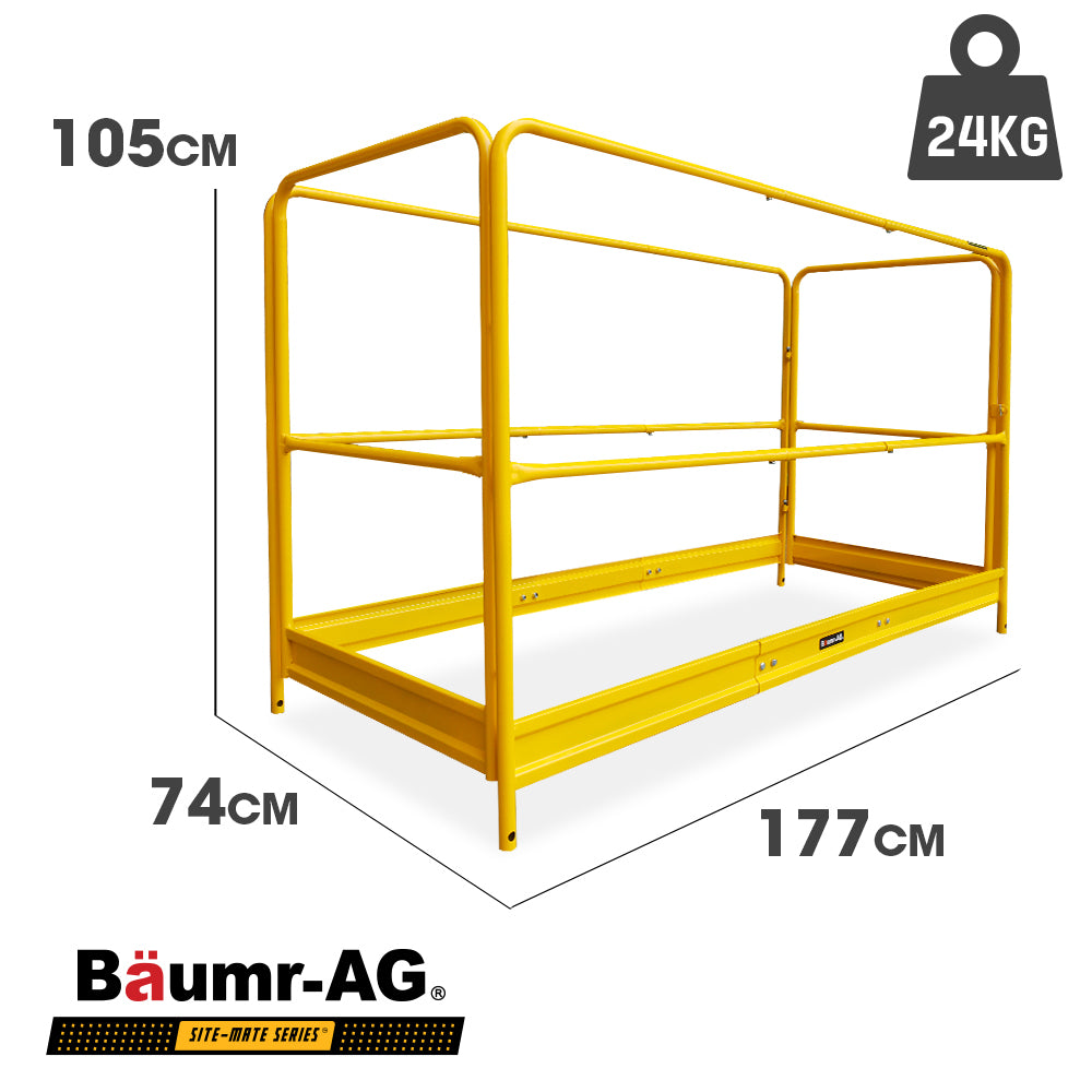 Safety Guard Rail for Adjustable Mobile Scaffold