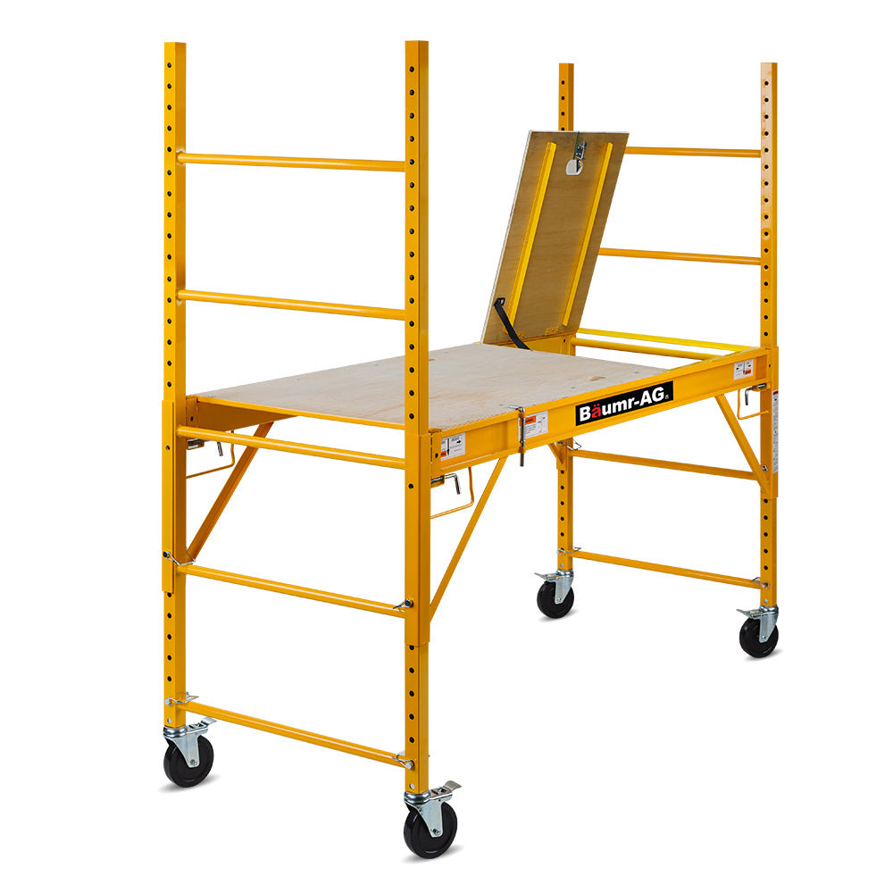 Adjustable Mobile Scaffolding, 450kg Capacity, with Trapdoor Hatch