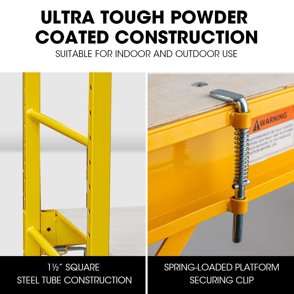 Adjustable Mobile Scaffolding, 450kg Capacity, with Trapdoor Hatch