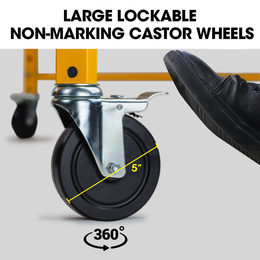 Adjustable Mobile Scaffolding, 450kg Capacity, with Trapdoor Hatch