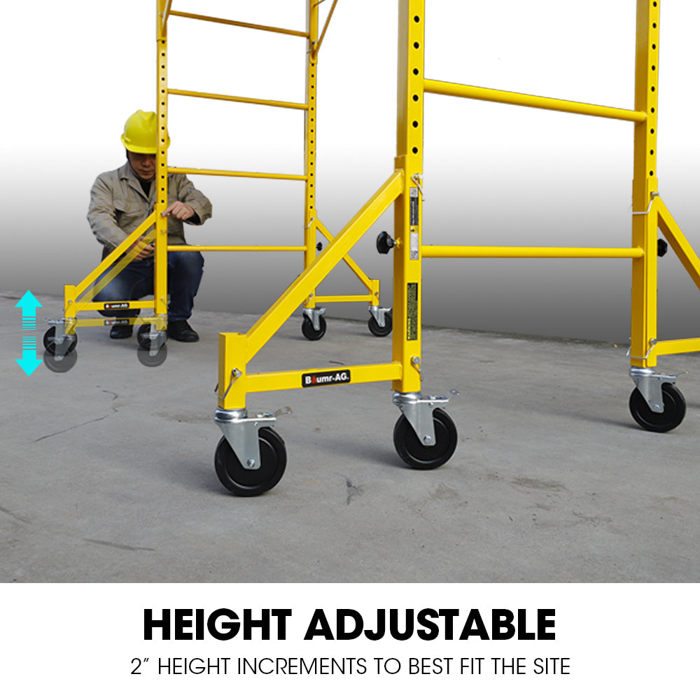 Outrigger Wheel Set for Adjustable Mobile Scaffolding, 4pc