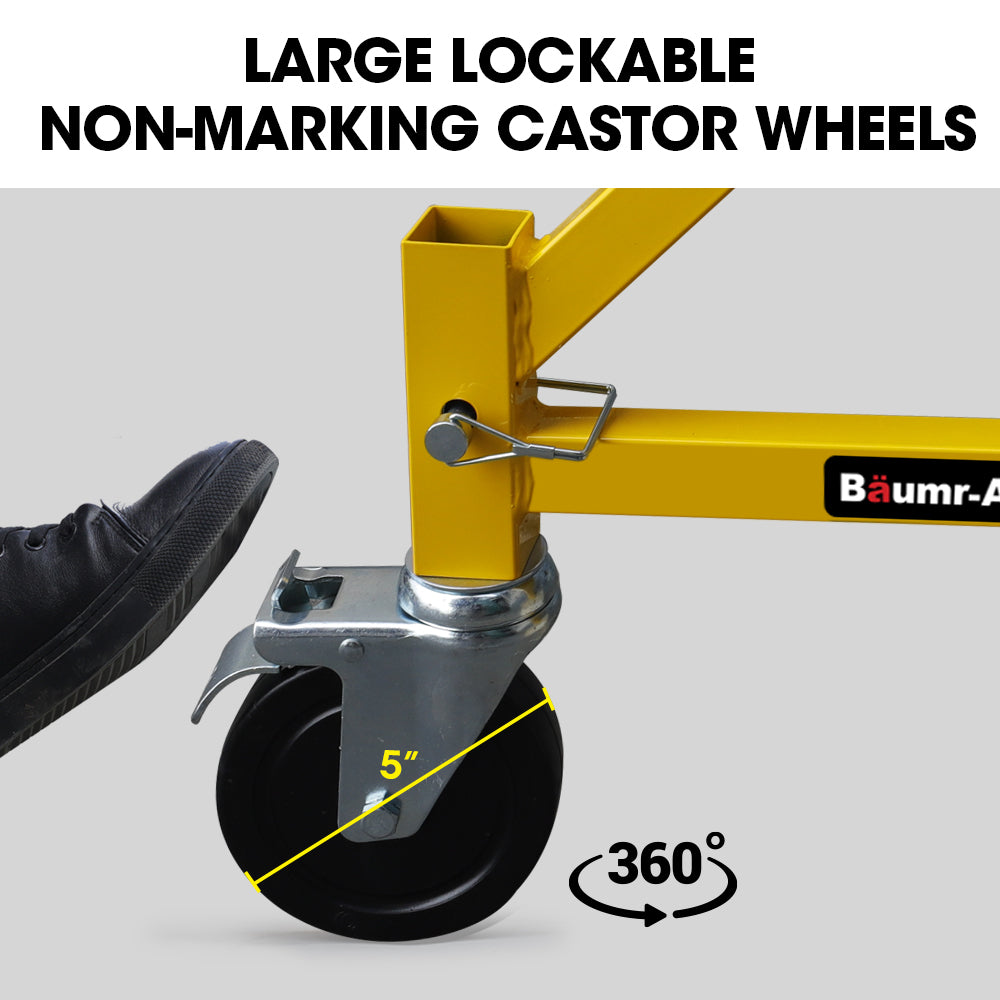 Outrigger Wheel Set for Adjustable Mobile Scaffolding, 4pc