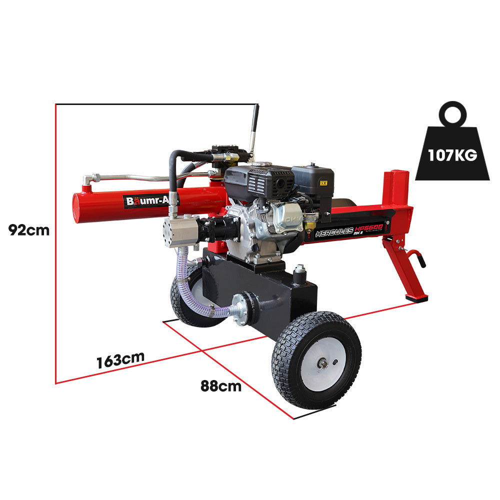 20 Tonne Hydraulic Petrol Log Splitter 8HP Wood Firewood Cutter - HPS600