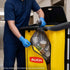 AUCH Double Bag Janitor Cleaning Trolley, Housekeeping Cart, Lockable Cabinet with Storage Tubs, Quiet Wheels, Black