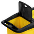 AUCH Double Bag Janitor Cleaning Trolley, Housekeeping Cart, Lockable Cabinet with Storage Tubs, Quiet Wheels, Black