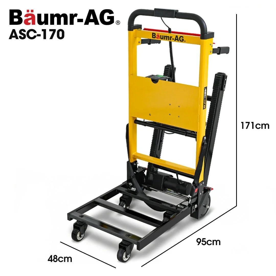Electric Stair Climbing Hand Truck 159kg Load, Foldable Motorised Dolly Cart for Moving Furniture Appliances Equipment