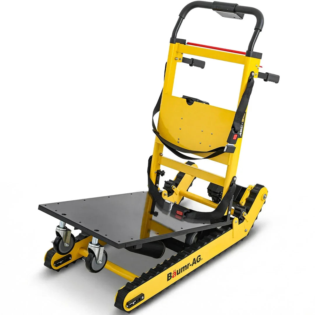 Heavy Duty 400W Electric Stair Climbing Hand Truck 210kg Load, Adjustable Tilt, Foldable Motorised Dolly Cart for Moving Furniture Appliances Equipment