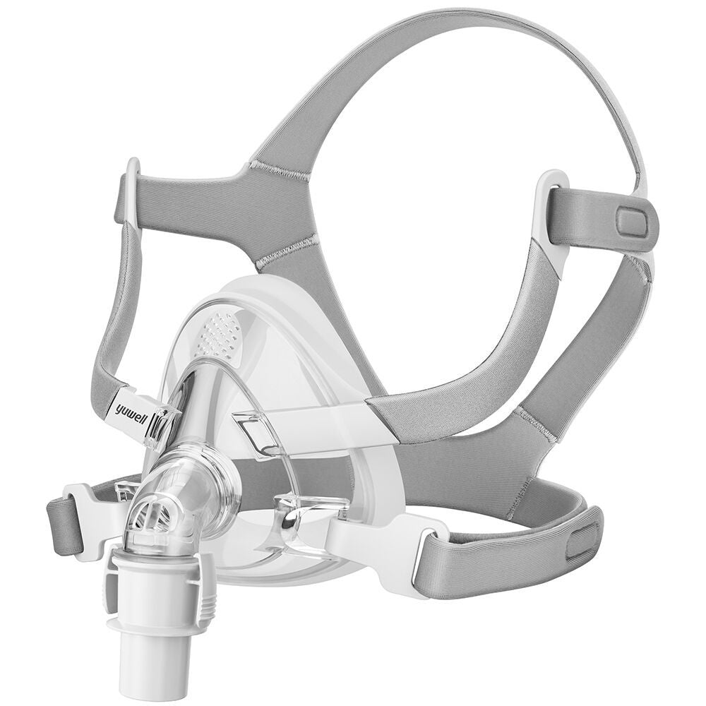 Breathwear CPAP Oral Nasal Full Mask, 4-30cmH2O Therapy Range, 22mm Tube Connection, Low Resistance Airflow, Anti-Asphyxia Valve