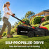 BAUMR-AG 540CX 40V SYNC 18" Cordless Lawn Mower Kit, VertiStore, Fast Charger, 2 x 4Ah Batteries, 6 Heights, Brushless, 430mm Cut Width