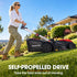 BAUMR-AG 620CXS 40V SYNC 21" Self-Propelled Cordless Lawn Mower Kit, VertiStore, Fast Charger, 2 x 4Ah Batteries, 8 Heights, Brushless, 510mm Cut Width