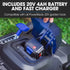 350CX 20V 13" Cordless Lawn Mower Kit, Fast Charger, 4Ah Battery, 5 Height, Brushless Electric, 330mm Cutting Path