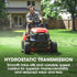 38" Ride On Mower Tractor, Electric Start, 14hp 452cc, Hydrostatic, 100kg Towing, 7 Cut Heights