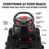 38" Ride On Mower Tractor, Electric Start, 14hp 452cc, Hydrostatic, 100kg Towing, 7 Cut Heights