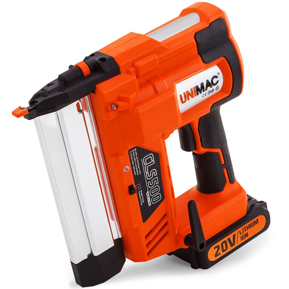 CLS500 15-50mm 18ga 2-in-1 Stapler/Brad Nail Gun, Cordless 20V Lithium Nailer