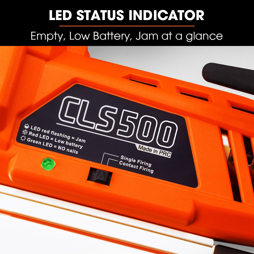CLS500 15-50mm 18ga 2-in-1 Stapler/Brad Nail Gun, Cordless 20V Lithium Nailer
