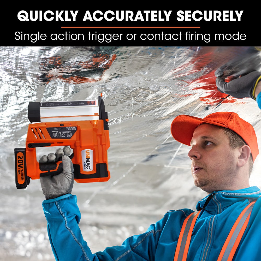 CLS500 15-50mm 18ga 2-in-1 Stapler/Brad Nail Gun, Cordless 20V Lithium Nailer