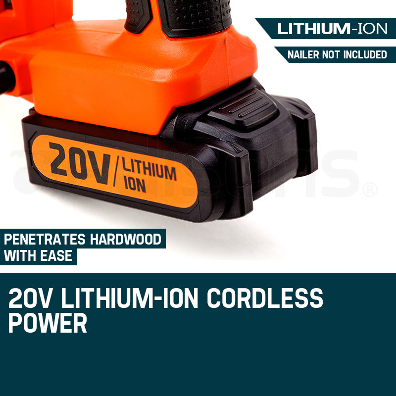 Nailer 20V Battery Lithium Ion Rechargeable Cordless Nail Gun