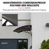 1x1m Aluminium Exterior Awning, Black DIY External UV Rain Protection Grey Tinted Polycarbonate Canopy Cover