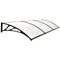 SHADE SHIELD 3x1m Aluminium Exterior Awning, Black DIY External UV Rain Protection Clear Polycarbonate Canopy Cover